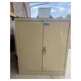 Sandusky steel storage cabinet.