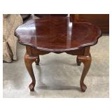 Solid Oval Cherry End Table