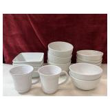 4 Better Homes Gardens bowls ,4 Mainstays bowls,