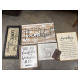 6 Wall Decor With Inspirational Sayings.