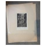 Rare etching titled "Le Petit Salon from Pirates