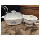 Corning Ware Blue Cornflower casserole with lid