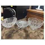 Mikasa crystal oval bowl and more
