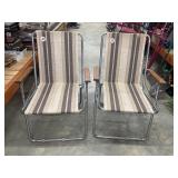 Vintage Zip Dee folding chairs featuring a