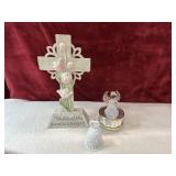 Bundle: Home interiors Easter cross, angel