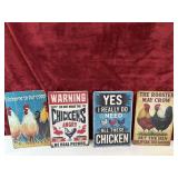 Bundle: Chicken metal signs.