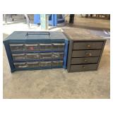 Vintage metal small parts storage cabinets,Blue