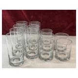 cylindrical weighted glasses.