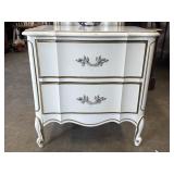 Vintage White Solid French Provincial Nightstand
