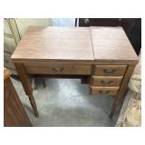 Vintage Sewing Machine Cabinet Table