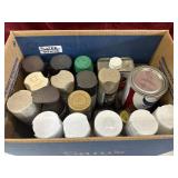 Bundle: spray cans, , paint thinner, and stains .