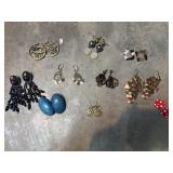 Bundle of statement chandelier dangle earrings