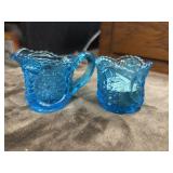 Vintage L.E. Smith miniature creamer and sugar set