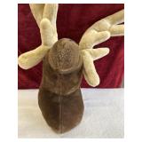 Plush brown and tan moose stuffed animal