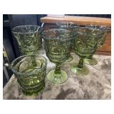6  Fostoria Glass Company Argus pattern glasses