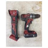 Milwaukee M18 Lithium-Ion Cordless power tools.