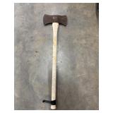Vintage True Temper Red Warrior double bit axe.