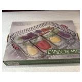 Rainbow Mist 5 part relish dish