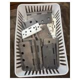 Misc types and sizes door hinges.