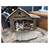 Vintage Christmas nativity set