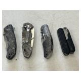 Bungle of pocket knives.