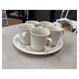 Corelle Lace Bouquet pattern plate and mugs