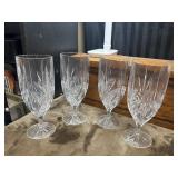 4 Godinger Milano iced tea glasses.
