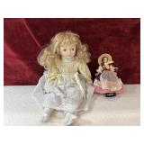 Vintage porcelain doll, and Riccione doll.