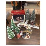 "Santa Comes to Town" mini village decor