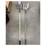 Blue Hawk branded shovel, vintage round-point