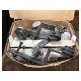 Mixed lot of hardware, for a sliding barn door
