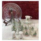 Vintage  13-inch  glass serving platter,