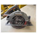 RIDGID 18V cordless brushless circular saw.