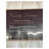Vanity Living oversized fur throw.