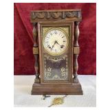 Antique mechanical mantle clock,