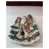 Fitz and Floyd ceramic Santa Claus platter