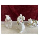 Bundle cermaic bunnies.
