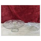 Harvest Grape cake stand and serving bowl