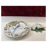 4 American Atelier porcelain plates and magnolia