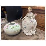 Vintage Limoges French vanity hair receiver
