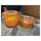 Imperial carnival glass berry bowl