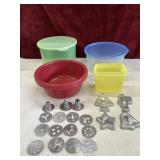 Misc Mixing bowls, cookie cutters, and presses