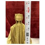 Gold glittered angel figurine and angel candle.