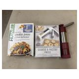 3 Cookie Press And Food Decorating Tools.