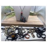 Bundle of costume jewelry parts and pieces