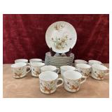 Shafford "Ecstasy" n 12luncheon plates and 12