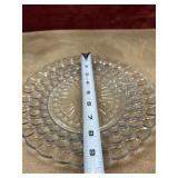 Bubble" pattern glass plates, bowls, and vases.