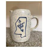 Stoneware Crock Pitcher Mississippi Welcome Yï¿½all