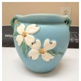 1930s Weller Pottery Vase in Matte Blue glaze and