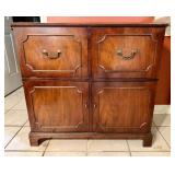 Vintage Traditional Drop-Front Bar or Storage